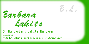 barbara lakits business card